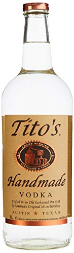 Tito´s Handmade Vodka aus 100% Mais, klar und sanft im Abgang dank 6-facher Destillation, Wodka Marke Nr. 1 in den USA, Made in Austin (Texas), 40% vol., (1 x 1.0 l) von Tito's Handmade