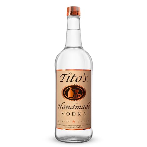 Tito´s Handmade Vodka aus 100% Mais, klar und sanft im Abgang dank 6-facher Destillation, Wodka Marke Nr. 1 in den USA, Made in Austin (Texas), 40% vol., (1 x 1.0 l) von Tito's Handmade