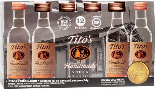 TITO'S Handmade Vodka Miniaturen 12er Box von Tito's Handmade