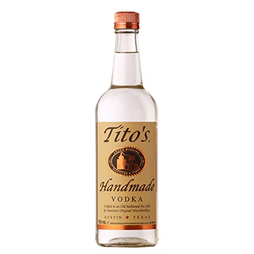 Tito's Handmade Handmade Vodka 40% vol., 6-fach destilierter Wodka aus 100% Mais, Vodkamarke Nr. 1 in den USA (1 x 0.7 l) von Tito's Handmade