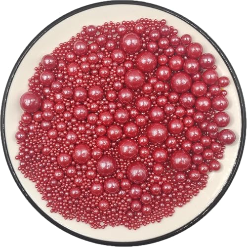 Essbare Dunkelrot Zucker perlen Zucker streusel Dessert Streusel|Kuchen Cupcake Topper Cookie-Dekorationen Süße Persönlichkeiten Zuckerstreusel für Hochzeiten und tägliche Kuchendekorationen Essbare Dunkelrot Zucker perlen Zucker streusel Dessert Streusel|Kuchen Cupcake Topper Cookie-Dekorationen Süße Persönlichkeiten Zuckerstreusel für Hochzeiten und tägliche Kuchendekorationen von Tmade