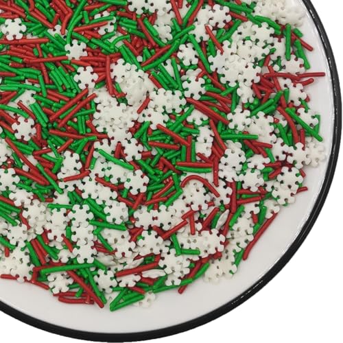 Essbare Weihnachten Schneeflocken Zucker streusel Rot & Grün Jimmies Kuchen Dekoration Cupcake Topper Keksdekorationen tortendeko für Xmas Essbare Weihnachten Schneeflocken Zucker streusel Rot & Grün Jimmies Kuchen Dekoration Cupcake Topper Keksdekorationen tortendeko für Xmas von Tmade