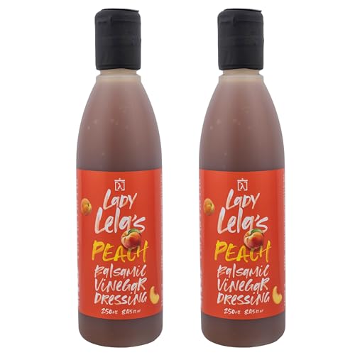 Lady Lela's Griechisches Pfirisch Balsamico Dressing, 2er Pack x 250 ml (Ingesamt: 500ml) von To Filema Tis Lelas