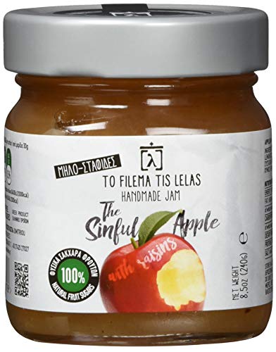To Filema Tis Lelas Handgemachte Apfel Marmelade OHNE ZUCKERZUERSATZ - The Sinful Apple, 2er Pack x 240g (Total: 480g) von To Filema Tis Lelas