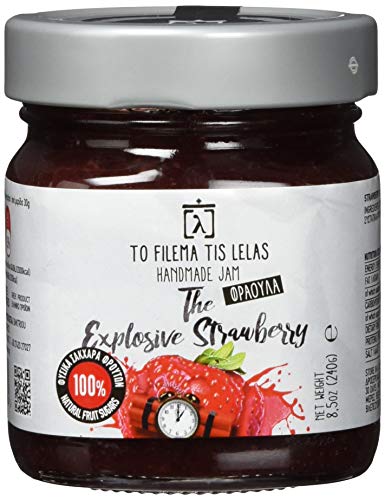 To Filema Tis Lelas Handgemachte Erdbeer Marmelade OHNE ZUCKERZUERSATZ -The Explosive Strawberry, 2er Pack x 240g (Total: 480g) von To Filema Tis Lelas