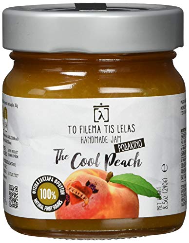 To Filema Tis Lelas Handgemachte Pfirsich Marmelade OHNE ZUCKERZUERSATZ -The Cool Peach, 2er Pack x 240g (Total: 480g) von To Filema Tis Lelas