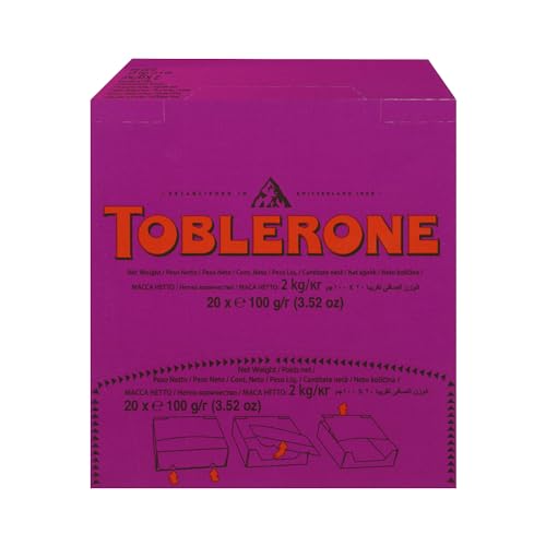 20 x Toblerone Fruit & Nut Milchschokolade Honig Mandel-Nougat & Rosinen je 100g von Toblerone