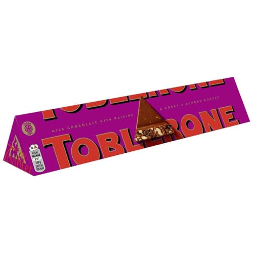 Toblerone Fruit & Nut Milchschokolade mit Honig & Mandel-Nougat & Rosinen 100g von Toblerone