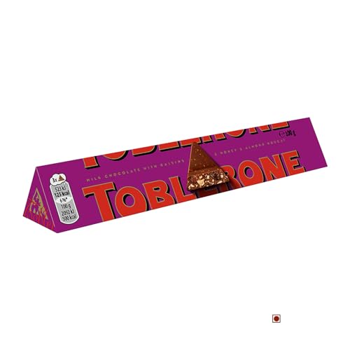 Toblerone Fruit & Nut Milchschokolade mit Honig & Mandel-Nougat & Rosinen 100g von Toblerone