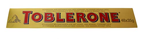 Toblerone - Großpackung Milchschokolade mit Mandel Torrone - 48St/1680g von Toblerone