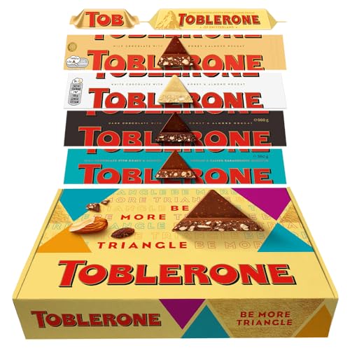 Toblerone Lovers Schokoladen-Geschenkkorb - Geschenkbox Auswahl - Schweizer Milchschokolade mit Honig und Mandelnougat Schokolade von Toblerone