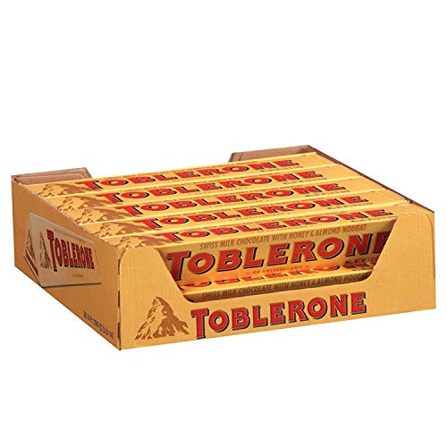 Toblerone Milchschokolade mit Honig und Mandel, Nougat, 12 Stück, 100 g, 1200 g Toblerone Milchschokolade mit Honig und Mandel, Nougat, 12 Stück, 100 g, 1200 g von Toblerone