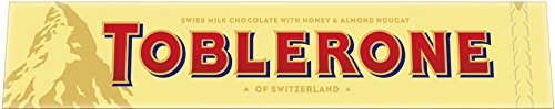Toblerone Schokolade - Feine Schweizer Milchschokolade mit Honig- und Mandelnougat - Großtafel - 2 x 360g von Toblerone