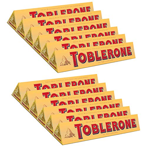 Toblerone of Switzerland Milchschokolade mit Honig und Mandelnougat - 12er Pack Beutel, 12 x 100 g Toblerone of Switzerland Milchschokolade mit Honig und Mandelnougat - 12er Pack Beutel, 12 x 100 g von Toblerone