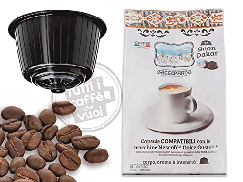 DOLCE DAKAR COFFEE CAPSULES X16 (COMPATIBLE DOLCE GUSTO) von GATTOPARDO