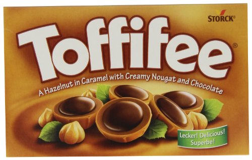 Toffifee Haselnusspralinen / Die Praline zum Naschen für dieganze Familie mit Nougatcreme & einer knackigen Haselnuss in einer Karamell-Schale (5 x 15er Packung) von Storck