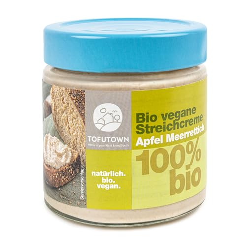 TofuTown Bio Veganer Brotaufstrich Streichcreme Apfel Meerrettich – 6x180g Vorratspack, 100% Bio, Made in Germany, Ohne Künstliche Zusatzstoffe, Ungekühlt haltbar, Vegane Aufstriche Veggie TofuTown Bio Veganer Brotaufstrich Streichcreme Apfel Meerrettich – 6x180g Vorratspack, 100% Bio, Made in Germany, Ohne Künstliche Zusatzstoffe, Ungekühlt haltbar, Vegane Aufstriche Veggie von TofuTown
