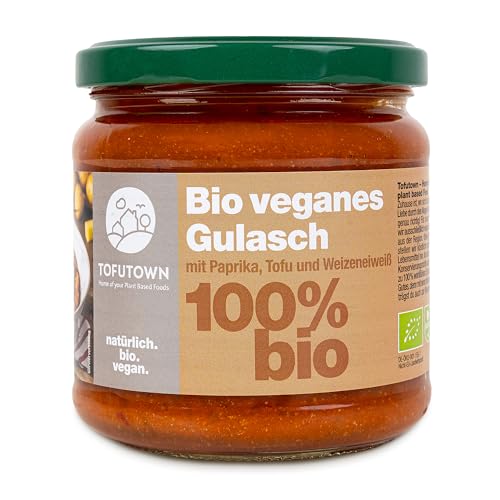TofuTown Bio Veganes Paprika Gulasch 6x350g – Geschmackvolles Fleischersatzgericht, perfekt gewürzt, nachhaltig & ohne künstliche Zusätze – Hochwertiger Fleischersatz aus natürlichen Zutaten TofuTown Bio Veganes Paprika Gulasch 6x350g – Geschmackvolles Fleischersatzgericht, perfekt gewürzt, nachhaltig & ohne künstliche Zusätze – Hochwertiger Fleischersatz aus natürlichen Zutaten von TofuTown