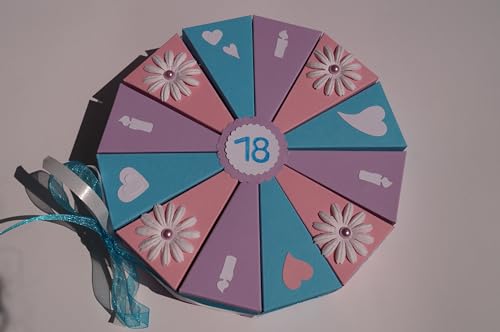 Geldgeschenkverpackung aus Papier zum 18. Geburtstag, Geld verschenken, A19 Geschenkverpackung Geldgeschenkverpackung aus Papier zum 18. Geburtstag, Geld verschenken, A19 Geschenkverpackung von Tolle Torte