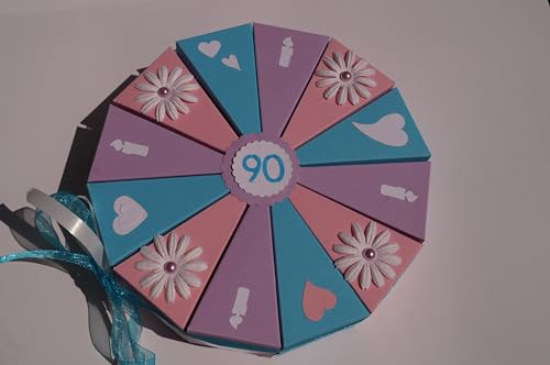 Geldgeschenkverpackung aus Papier zum 90. Geburtstag, Geld verschenken, A19 Geschenkverpackung Geldgeschenkverpackung aus Papier zum 90. Geburtstag, Geld verschenken, A19 Geschenkverpackung von Tolle Torte