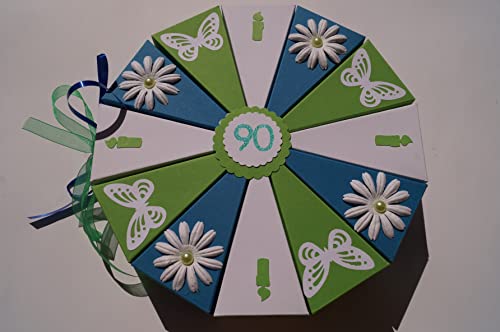 Geldgeschenkverpackung aus Papier zum 90. Geburtstag, Geld verschenken, Geschenkverpackung A5 Geldgeschenkverpackung aus Papier zum 90. Geburtstag, Geld verschenken, Geschenkverpackung A5 von Tolle Torte