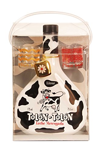 Tolon-Tolon Leche Merengada Cremelikör aus Katalonien. Geschenkverpackung mit zwei Likörgläsern. 0,7L, Alk. 17% Vol. von Tolon-Tolon