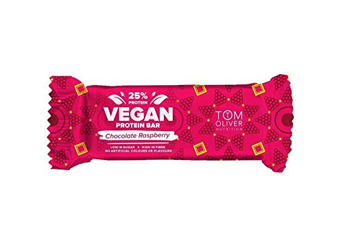 Tom Oliver Nutrition | Vegan Chocolate Raspberry Bar 55g | 20 x 55g (DE) von Tom Oliver Nutrition