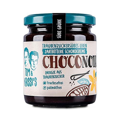Tom & Krissi's ChocoNoir Schokoladen Aufstrich Creme, 250g - fructosefreier Brotaufstrich von Tom & Krissi's