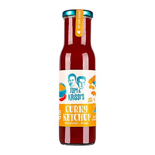 Tom & Krissi's Ketchup, 270g - fructosearmer Ketchup/ fructosearme Sauce, vegan (Curry Ketchup) von Tom & Krissi's