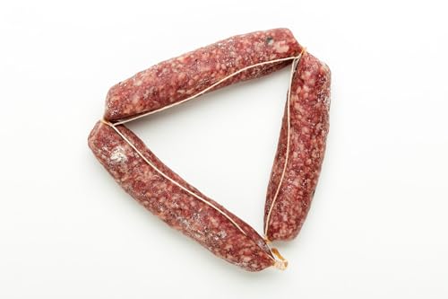 Tomassoni Italienisch TROCKENE SCHWEINEWURST 2 Stück à 260g, Salsiccia Secca Lunga, glutenfreiund laktosefrei, 100% italienisches Handwerksprodukt, gourmet-spezialitäten, vakuumverpackt von Tomassoni