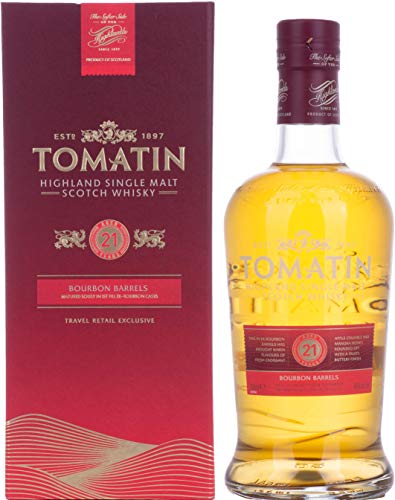 Tomatin 21 Years Old Bourbon Casks Travel Retail Exclusive Whisky (1 x 0.7 l) von Tomatin