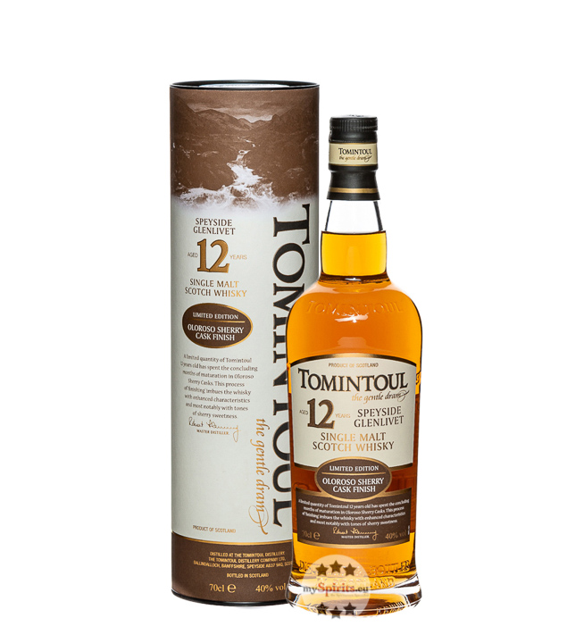 Tomintoul 12 Jahre Single Malt Whisky Oloroso Finish (40 % Vol., 0,7 Liter) von Tomintoul Distillery