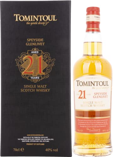 Tomintoul 21 Years Old Single Malt Scotch Whisky mit Geschenkverpackung (1 x 0.7 l) von Tomintoul