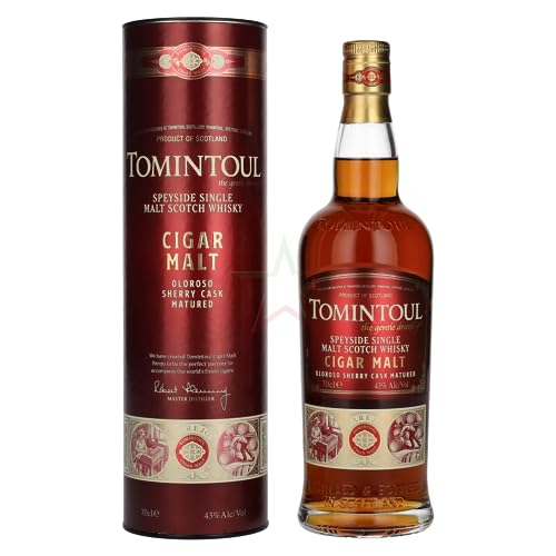 Tomintoul CIGAR MALT Speyside Single Malt 43% Vol. 0,7l in Geschenkbox 43,00% 0,70 lt. von Tomintoul