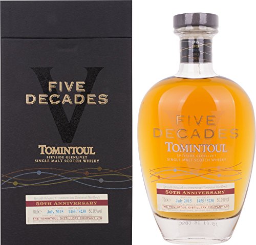 Tomintoul Five Decades 50 Anniversary Special Release Whisky mit Geschenkverpackung (1 x 0.7 l) von Tomintoul