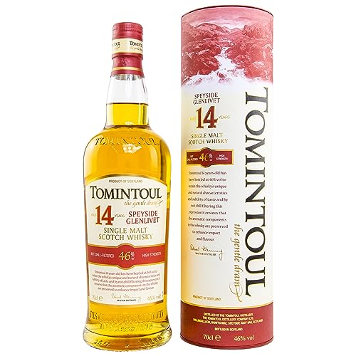 Tomintoul | Single Malt Scotch Whisky | 14 Jahre gereift | Reifung in ehemaligen Bourbon- und Sherry-Fässern | 46% vol. | 700 ml von Tomintoul