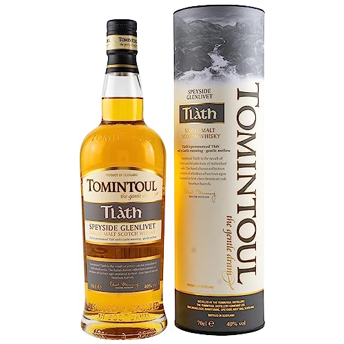 Tomintoul | Single Malt Scotch Whisky | Tlàth | Reifung in Ex-Bourbonfässer | Feine Vanille- und Toffeenote | 40% vol. | 700 ml von Tomintoul
