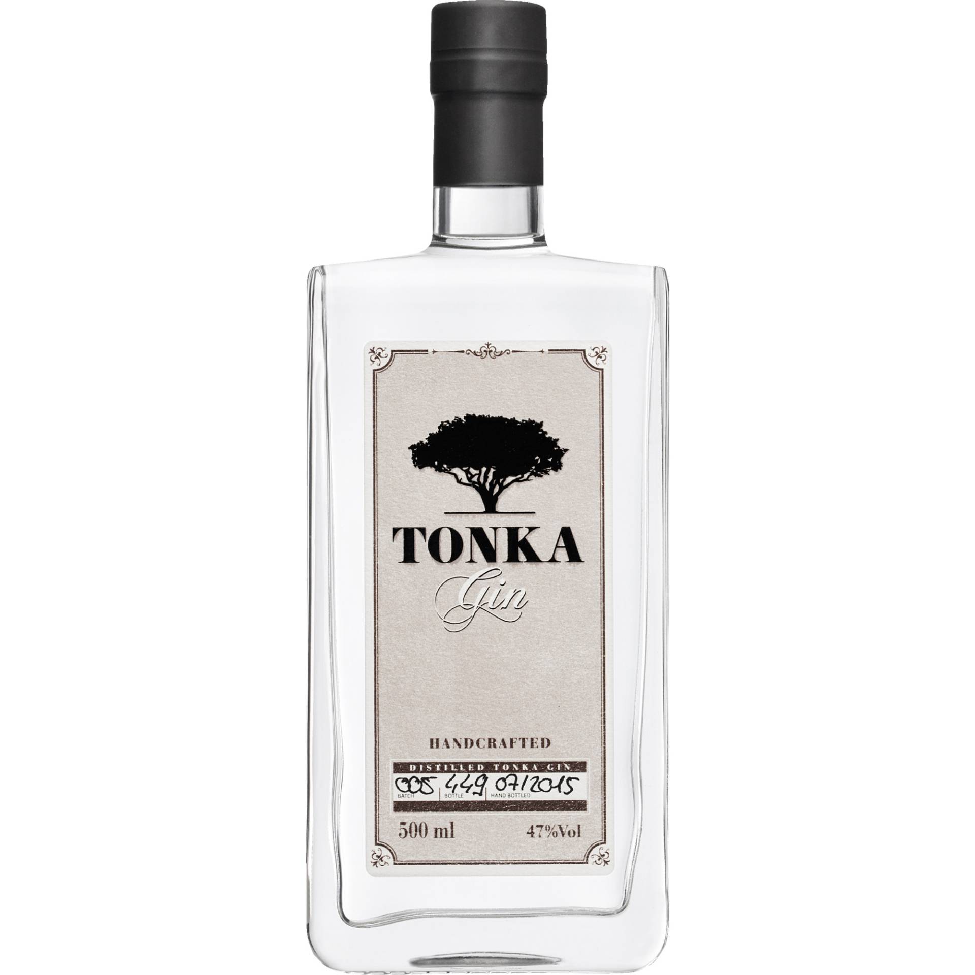 Tonka Gin, 47 % vol. 0,5 L, Spirituosen von Tonka Gin, Papenreye 18, D - 22453 Hamburg