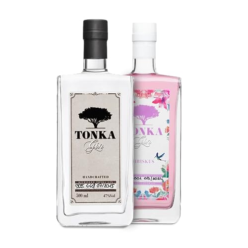 Tonka Gin | Klassik und Hibiskus Set | Sonderaktion | Vegan | 2 x 500ML von Tonka Gin