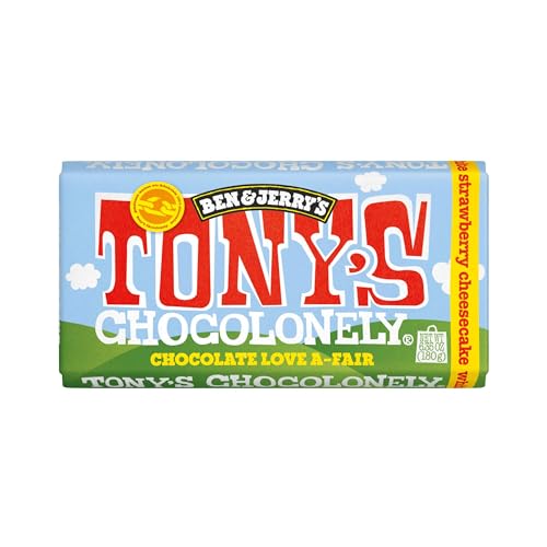 Tony's Chocolonely - Ben & Jerry's Weiße Schokolade Erdbeer Käsekuchen - 15x 180g von Tony's Chocolonely