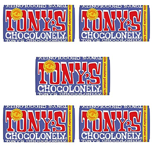 Tony's Chocolonely Chocolate 180g - 5 Pack, Dark Milk Chocolate Pretzel & Toffee von Tony's Chocolonely