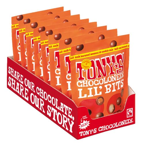 Tony's Chocolonely - Lil’Bits Vollmilch Karamell Meersalz & Keks Mischung - 8x 120g von Tony's Chocolonely