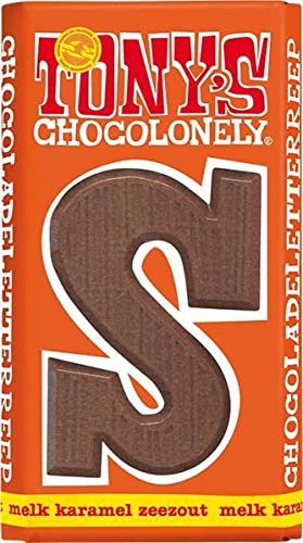 Tony's Chocolonely - Schokolade Buchstabenriegel Vollmilch Karamell Meersalz S - 180g von Tony's Chocolonely