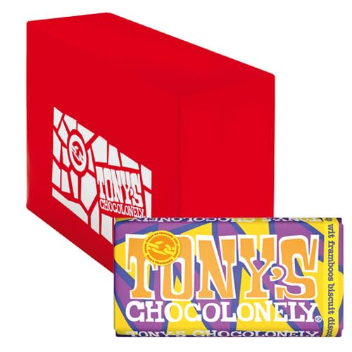 Tony's Chocolonely - Weisse Schokolade Himbeere Keks Bunte Streusel - 15x 180g von Tony's Chocolonely