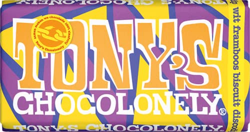 Tony's Chocolonely - Weisse Schokolade Himbeere Keks Bunte Streusel - 180g von Tony's Chocolonely