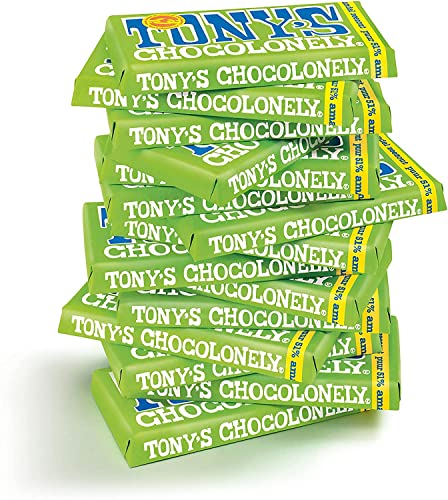 Tony's Chocolonely - Zartbitterschokolade mit Mandeln und Meersalz - Tafel Schokolade Zartbitter - 51% Kakao - 15 x 180 Gramm - Belgium Fairtrade Chocolate von Tony's Chocolonely