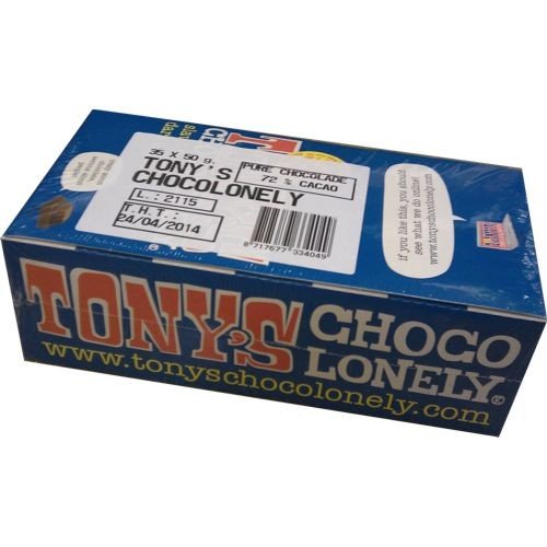 Tonys Chocolonely 'Pure' 35 x 50g (72% Kakao Schokoladentafel) von Tony's Chocolonely