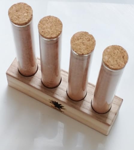 Mexican salt from dried worms (4x60g) for mezcal, tequila and salsa in elegant glass ampoules in a wooden base. von Tooludic