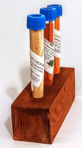 Mexican salt from dried worms / ants / grasshoppers 3x5g in an engraved spruce wood pyramid von Tooludic