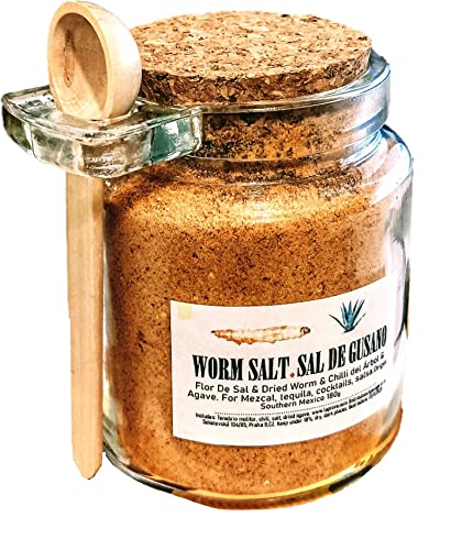 Mexikanisches Salz aus getrockneten Würmer in einer eleganten Flasche 180g von Tooludic